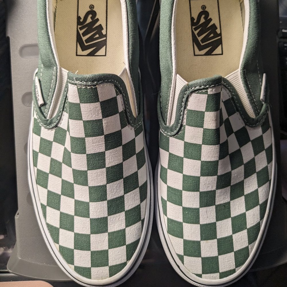 Vans Classic Slip-On | Color Theory Checkerboard Duck Green
